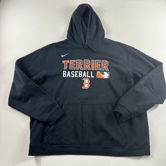 NIke Baseball Hoodie Black Sweatshirt Pullover NCAA Terriers‎ Sports Mens 2XL - Picture 1 of 9